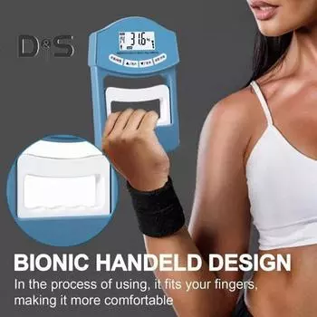 Электрический тестер силы хвата 396 фунтов/180 кг светодиодный дисплей ручной динамометр регулируемый измеритель захвата цифровой усилитель мощности хвата синий