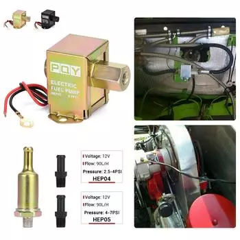 Электрический топливный насос, 12 В, 4,5-7 фунтов на квадратный дюйм, универсальный бензиновый дизельный рядный бак с установочным комплектом, бензиновый или дизельный двигатель EP014 золотой