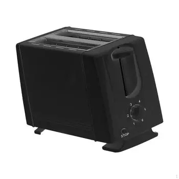 Электрический тостер EU адаптер Компактная сэндвичница для закусок Приготовление выпечки Черный чёрный