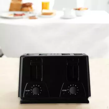 Электрический тостер хлебопечка 4 ломтика удобный из нержавеющей стали автоматическая хлебопечка с 2