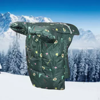 Электрический трехколесный велосипед, одеяло, грелка для ног, зимний теплый ветрозащитный чехол с карманом для ночи зелёный