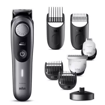 Электрический триммер для бороды Braun Beard Trimmer Series 9 Shaver BT9420 для мужчин Оснащен лучшими лезвиями PRO, 40 настройками длины, профессиональный стайлинг