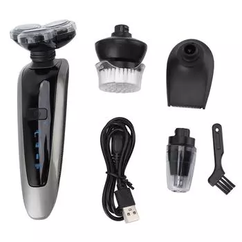 Электрический триммер для бороды для мужчин 4D плавающая головка беспроводной IPX6 водонепроницаемый USB перезаряжаемый роторный