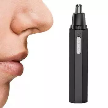 Электрический триммер для бритья носа и ушей, безопасный уход за лицом, перезаряжаемый триммер для волос в носу для мужчин, бритва для удаления волос, бороды black