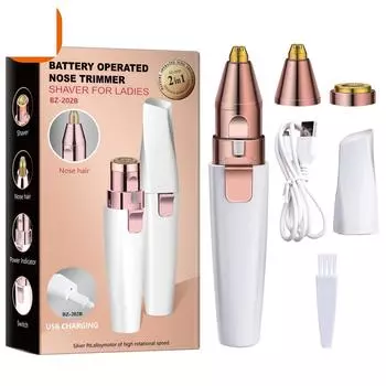 Электрический триммер для бровей, легкий безболезненный прецизионный портативный бритва для бровей для женщин, перезаряжаемый эпилятор для лица, губ, носа, подбородка