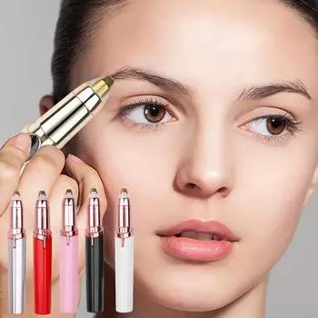 Электрический триммер для бровей, ручка для мужчин и женщин, для тела, носа, носа, ушей, бровей, машинка для стрижки волос на лице, бритва, мини-бритва, бритвы, депилятор белый