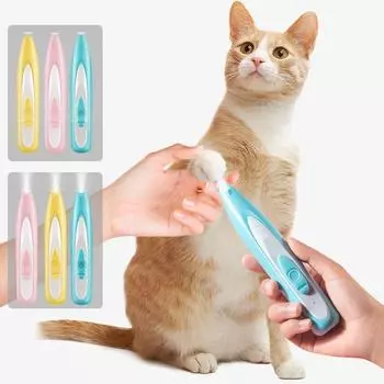 Электрический триммер для кошек, собак с подсветкой для ухода за домашними животными, бритвы для лица, ног, ушей, ягодиц, электрический триммер для груминга с зарядкой через USB Battery version синий