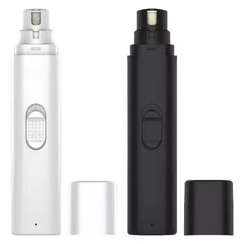 Электрический триммер для ногтей для собак, безболезненный уход за лапами и разглаживание шлифовальной машины для кошачьих когтей, 2 скорости для маленьких, средних и больших собак, кошек белый