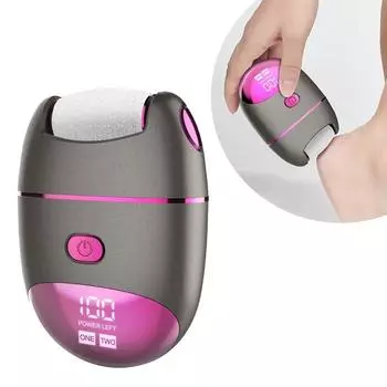 Электрический триммер для шлифовки кожи ног, триммер для омертвевшей кожи, педикюр для ног, перезаряжаемые инструменты для ухода за ногами, средство для удаления мозолей розовый
