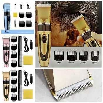 Электрический триммер для волос, бритва, домашние триммеры для мужчин, машинка для стрижки волос, профессиональные перезаряжаемые бритвы, парикмахерская машина для стрижки волос 1PCS розового золота