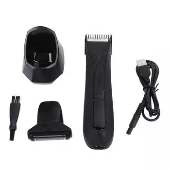 Электрический триммер для волос на теле со светодиодным дисплеем и керамической головкой для мужчин, набор инструментов для ухода за волосами для живота, груди, ног