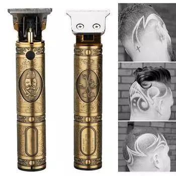 Электрический триммер для волос со светодиодной подсветкой, перезаряжаемая портативная машинка для стрижки волос, инструмент для стрижки волос для детей и взрослых