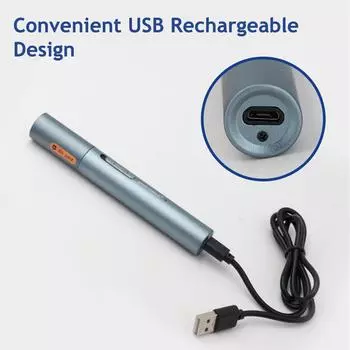 Электрический триммер для волос в носу, алюминиевая трубка, арочная режущая головка, перезаряжаемая от USB, с бровями Eyebrow trimming 2 in 1 чёрный