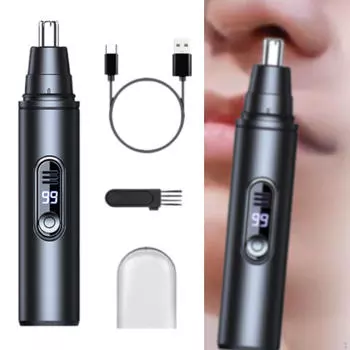 Электрический триммер для волос в носу, компактный размер, водонепроницаемый, легко очищается, удаление бровей на лице,