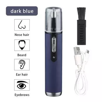 Электрический триммер для волос в носу, мужская бритва для волос в носу, инструменты для стрижки волос в ушах HIENA красный