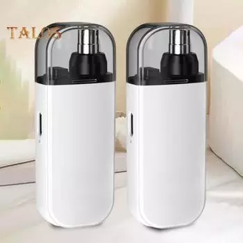 Электрический триммер для волос в носу с защитным колпачком от пыли, перезаряжаемый, водонепроницаемый, щадящий инструмент для удаления волос в носу для мужчин и женщин белый