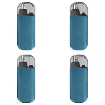 - Электрический триммер для волос в носу с двойными лезвиями, безболезненная бритва для ухода за лицом (синий