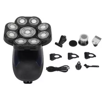 Электрический триммер Машинка Быстрая зарядка Беспроводной Перезаряжаемый 9 режущих головок Водонепроницаемый 3D