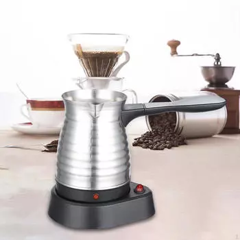 Электрический турецкий кофейник на 500 мл, чайник из нержавеющей стали для бара, кафе, стиль A Style A