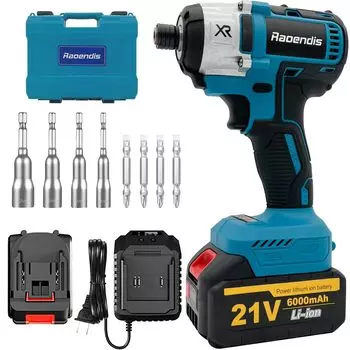 Электрический ударный гайковерт 21 В, аккумуляторный, беспроводная система, плавная регулировка скорости, движение вперед и назад, двойное использование, максимальный крутящий момент, защита от перегрузки, перегрев