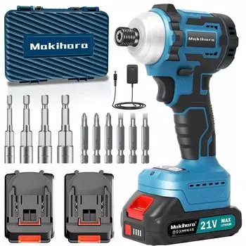 Электрический ударный гайковерт аккумуляторный 21 В беспроводной 200 Нм с плавной регулировкой и реверсом 4 режима высокоскоростной бесщеточный ударный гайковерт со светодиодной подсветкой