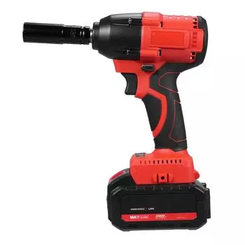 Электрический ударный гайковерт, бесщеточная электрическая дрель, ударный гайковерт 380 Нм, 2800 об/мин с 2 шт., 4,0 Ач UK Plug & 2 Battery