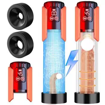 Электрический удлинитель для пениса, мужские секс-игрушки, насос и удлинитель, вакуумный мужской мастурбатор