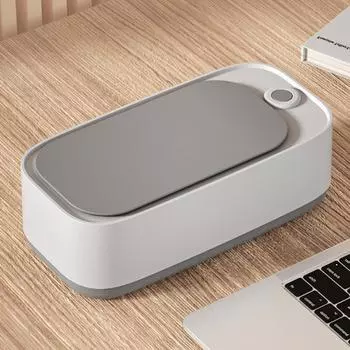 Электрический ультразвуковой очиститель с функцией удаления пятен одним нажатием кнопки, многофункциональный очиститель для ювелирных изделий, очков, часов, мощностью 15 Вт розовый