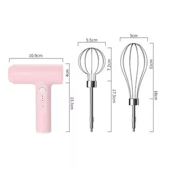 Электрический USB-перезаряжаемый миксер для крема высокой мощности, кухонный бытовой ручной мини-венчик из нержавеющей стали для выпечки