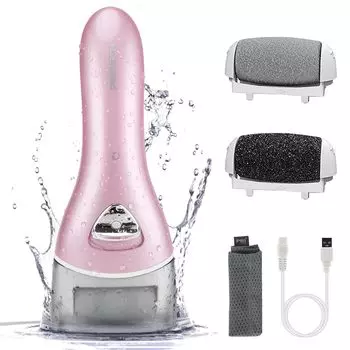 Электрический USB-устройство для удаления омертвевшей кожи с помощью светодиода Strong Dead Skin Hard Skin Электрический прибор для удаления омертвевшей кожи с пяток Pink, перезаряжаемый, легкий, мощный, пилка, для удаления,