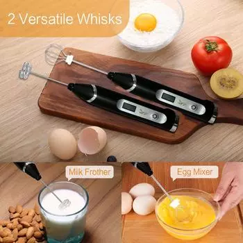 Электрический USB-зарядка, ЖК-взбивалка для яиц, ручной миксер для вспенивания молока, кофе и напитков