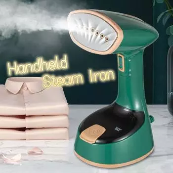 Электрический утюг Бытовая ручная подвесная гладильная машина Гладильная машина Вертикальная Большая вместимость Гладильная одежда Паровой утюг Basic Version зелёный
