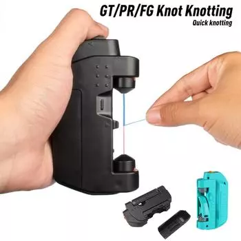 Электрический узловязатель, ведущий шнур, дополнительный узловязатель, устройство для завязывания дополнительной лески на открытом воздухе, аксессуары для рыболовных снастей One Size чёрный