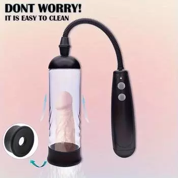 Электрический вакуумный насос для пениса - автоматический мужской мастурбатор для повышения производительности и удовольствия, без латекса, на батарейках (Батарея в комплект не входит)