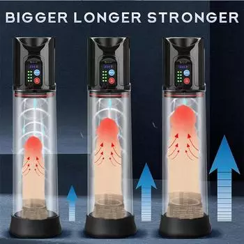 Электрический вакуумный насос для пениса с 4 уровнями силы всасывания, перезаряжаемый автоматический высоковакуумный насос для увеличения пениса, устройство для увеличения пениса