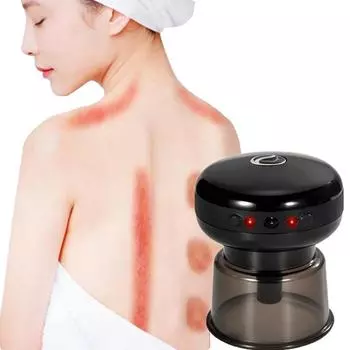 Электрический вакуумный присоска, скребковый массажер, горячие компрессионные чашки, талии, ног, спины, всего тела, массажное устройство для дома красный
