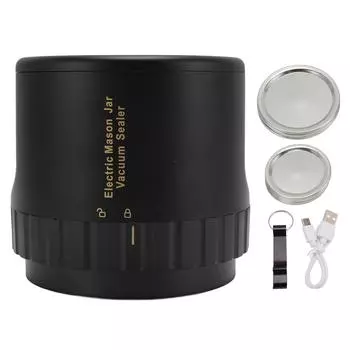 Электрический вакуумный упаковщик для банок с 10 широкими крышками с обычным горлом. Вакуумный упаковщик для консервных банок.