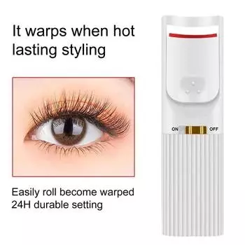 Электрический валик для ресниц, зарядка через USB, длительный срок службы, легкий эффективный инструмент, щипцы для завивки ресниц с подогревом для салона белый