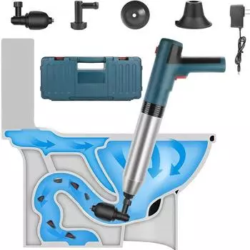 Электрический вантуз для унитаза, инструмент для удаления засоров, воздушные плунжеры для унитаза высокого давления для туалета, ванной комнаты, сливной канализации