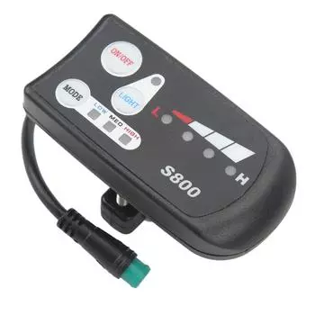 Электрический велосипед Велосипедный дисплей Скутер S800 Светодиодный дисплей Метр с водонепроницаемым разъемом 36В 48В Универсальный