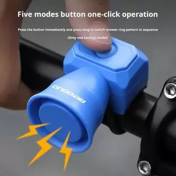 Электрический велосипедный гудок 120 дБ громкий звук IPX4 водонепроницаемый USB перезаряжаемый мини MTB шоссейный горный велосипед руль сигнальный звонок аксессуары для велосипеда Battery чёрный