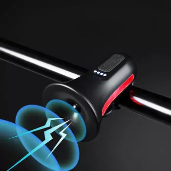 Электрический велосипедный гудок с боковым светом, водонепроницаемый, для взрослых и детей, для езды на велосипеде, для руля, легко No Cord Control