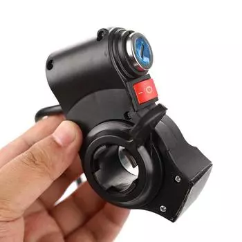 Электрический велосипедный руль, дроссельная заслонка, ручка акселератора, переключатель блокировки ключа дроссельной заслонки чёрный