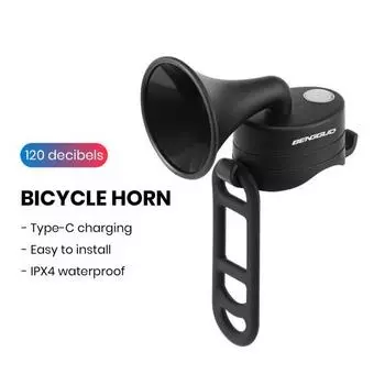 Электрический велосипедный звонок, 120 дБ, сигнальный звонок с высоким децибелом, водонепроницаемый, перезаряжаемый, простая установка, звонок на руль, велосипедный рожок
