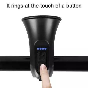 Электрический велосипедный звонок, громкий, четкий, чистый звук, перезаряжаемый, водостойкий, противоугонная сигнализация, громкий электрический велосипедный звонок A
