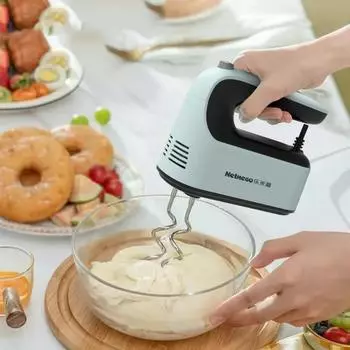 Электрический венчик 1 шт., домашний блендер, 5 скоростей, 300 Вт, гальваническое покрытие, четыре стержня, ручной венчик для взбивания яиц, кухонная утварь для взбивания теста синий