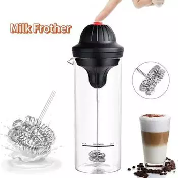 Электрический венчик беспроводной вспениватель молока автоматический миксер с контейнером быстрое смешивание портативный