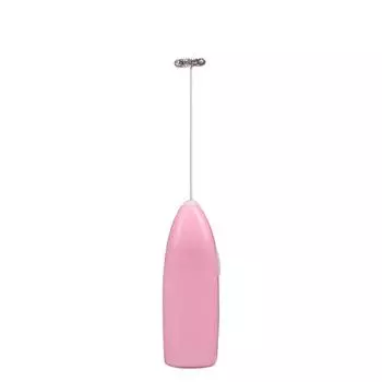 Электрический венчик для кофе, ручной пенообразователь из нержавеющей стали, вспениватель молока, миксер для яиц для кухни розовый