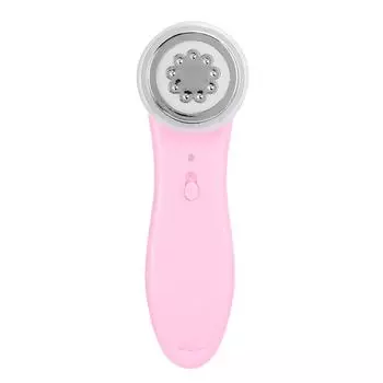 Электрический вибрационный массажер для лица, очищающий аппарат, портативный ионный импортный косметический инструмент, розовый розовый
