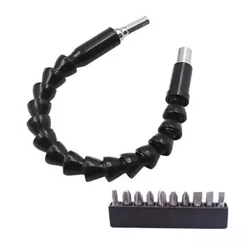 Электрический винт, гибкий вал, отвертка, держатель бит, универсальный змеиный карданный вал, электрическая дрель, гибкий стержень